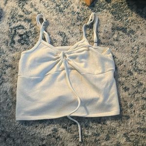 White Crop top super super soft size xs